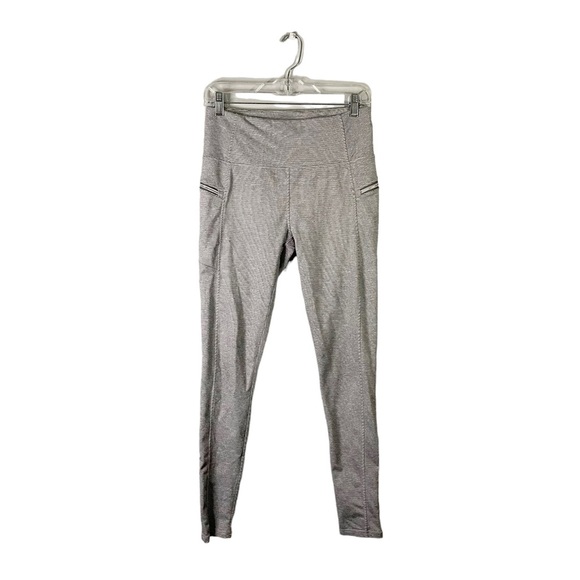 Kyodan Pants - Kyodan Black White Striped Athletic Athleisure Loungewear Leggings Size Medium